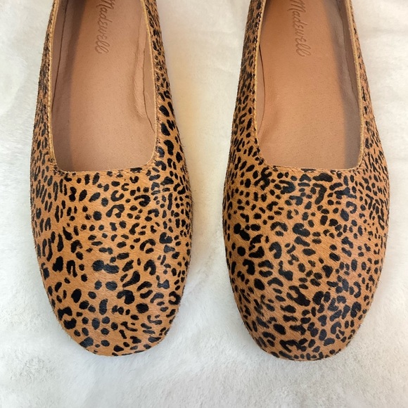 Madewell Cory Flat Leopard Print Calf Hair Sz 8.5 - Picture 2 of 12